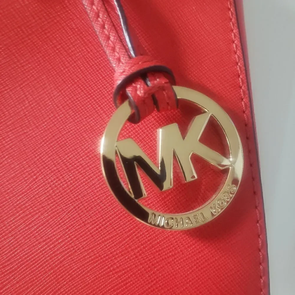 Michael Kors‎ Sutton Mandarin Orange Small Leather Handbag Purse Bag